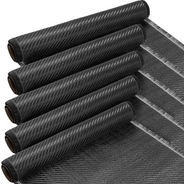 Tatuo 5 Rolls 6.5ft x 12" Carbon Fiber Fabric Roll Pure Fabric Carbon Fiber Sheet - 2x2 Twill Weave-3k/220g for Cars for Structural Reinforcement on Concrete Walls, Basements, Boats