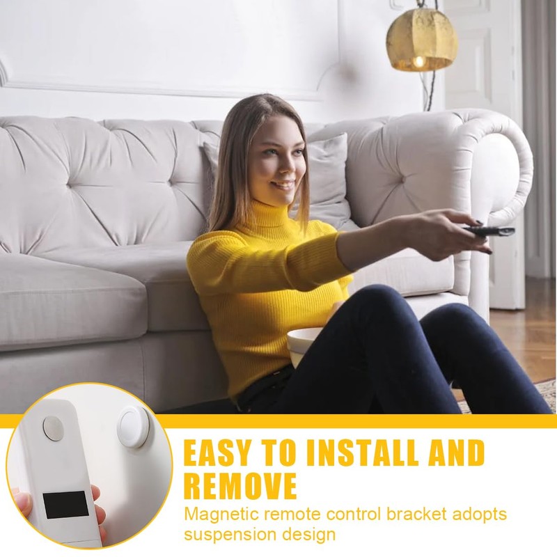 DLPRK Pack of 6 Magnetic Wall Mounts, Remote Control Holder,