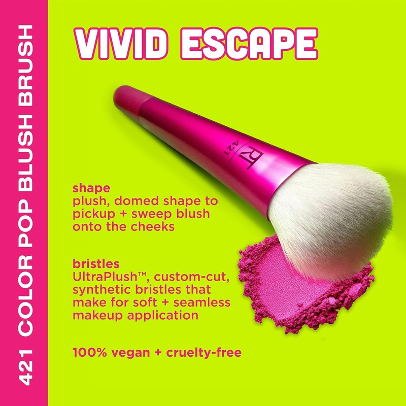 Real Techniques Cepillo de Colorete Vivid Escape Edición Limitada