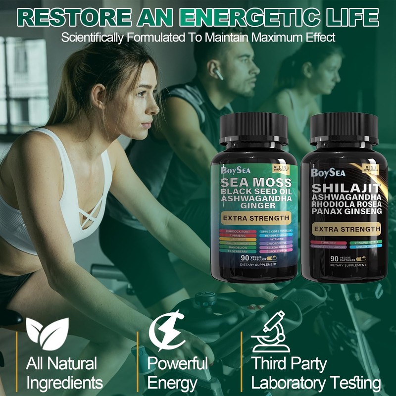 Shilajit and Sea Moss Bundle - 90 Count each -