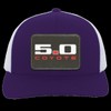 Coyote 5.0 S550 S197 Trucker Snap Back Hat Graphite/White/Rectangle