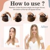 S-noilite Clip-In Real Hair Extensions, Medium Brown, Real Human Hair,