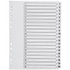 Q-Connect 1-20 Index Multi-Punched Reinforced Board Clear Tab A4 White