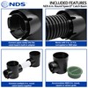 NDS 101* Round Spee-D Catch Basin Drain, 1 Outlet, Connects