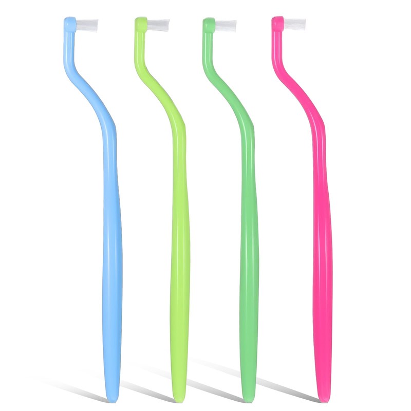 4 PCS Orthodontic Toothbrush, End Tuft Toothbrush Mini Compact Interspace