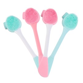 Baluue Thick Material Face Washing Brush 4pcs Handheld Cleansing Skin Brush for Face Exfoli