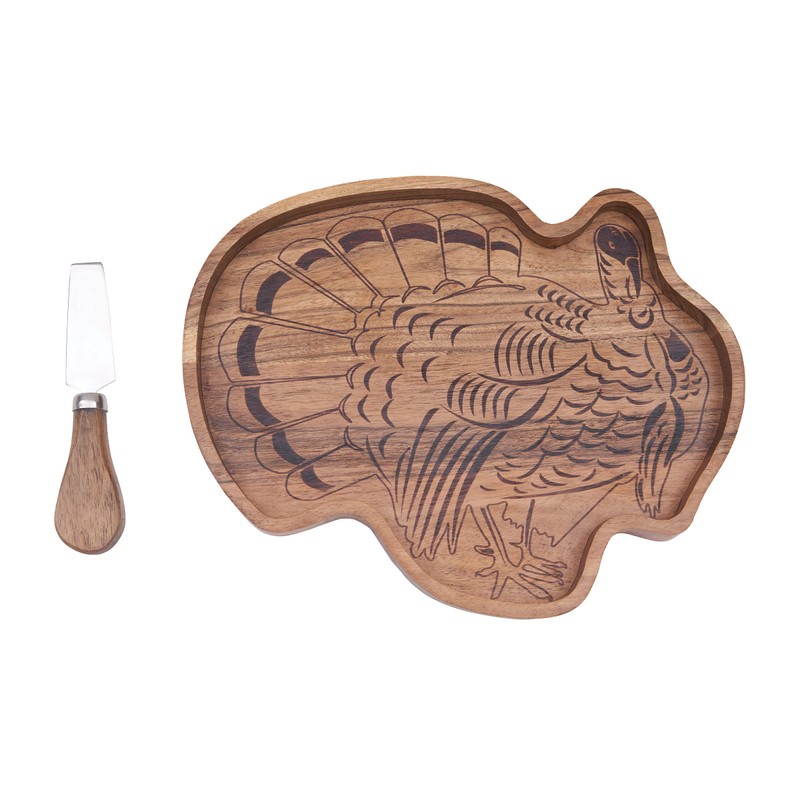 C&F Home Turkey Serving Board with Spreader Set of 2