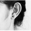 3mm black stainless steel stud earrings