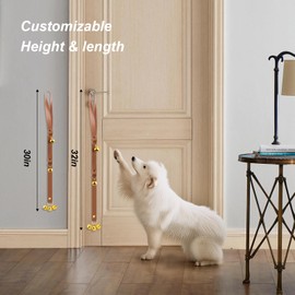 Luckyiren Brown Leather Hanging Door Bells for Dog Training Tools to Go Outside Dog Accessories to Ring to Go Potty Upgraded Puppy Essentials for Home (Gold Jingle Bells)