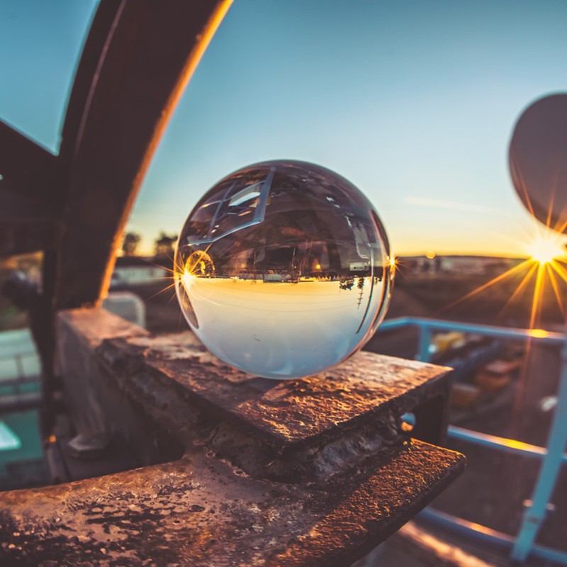 80mm Transparent Sphere K9 High Purity Photography Crystal Lens Ball