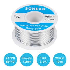 SONEAK 60/40 Tin Lead Solder With Rosin Core For Electrical Soldering 1.0mm 100g