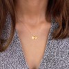 EXEINCITE Two Initial Necklaces for Women, 14K Gold Plated Tiny