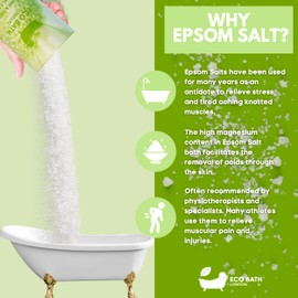 Eco Bath London Uplifting and Refreshing Epsom Salt Bath Soak, Tube 250g, Epsom Bath Salt Made with Frankincense and Mandarin Essential Oils, Magnesium Bath Salts, Best to Use After Workout