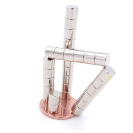 Brudazon 25 Mini Disc Magnets 6 x 5 mm N52 Strongest Level Neodymium Magnets Ultra Strong Power Magnet for Model Making, Photo, Whiteboard, Notice Board, Fridge, Crafts, Magnetic Disc Extra Strong