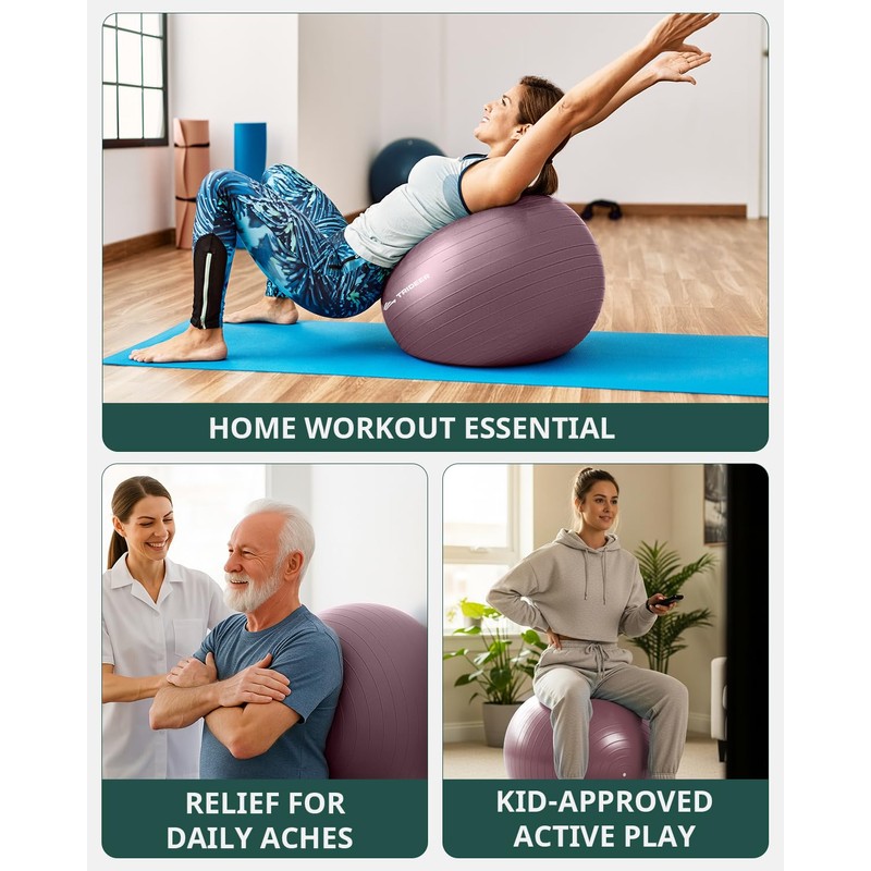 Trideer Yoga Ball for Pregnancy Office Ball Chair– Exercise Ball