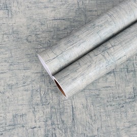 CHIHUT 30”x118” Wide Grey Concrete Wallpaper Peel and Stick Thick Faux Concrete Contact Paper Removable Self Adhesive Grey Vinyl Wallpaper Roll for Bathroom Bedroom Kitchen Countertops Cabinets Desk