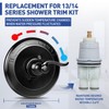 Black Shower Handle Replacement for Delta BT14096 13/14 Series Single-Function
