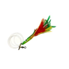 6" Tuna Clone Feather Rigs - Mexican Flag - 6 pcs - Item # 127