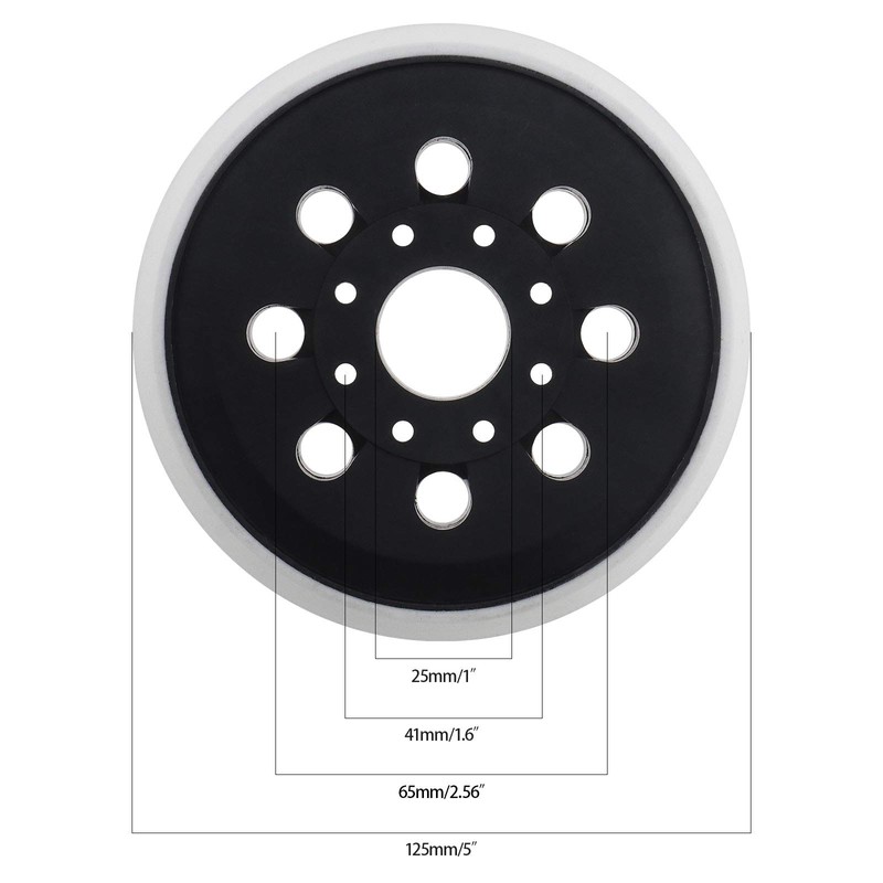 5Inch/125mm Hook & Loop Sanding Backing Pad Replacement Part Compatible