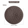 FitLit Round Woven Plcemts Placemats 18cm Dining Table Mats (Coffee)