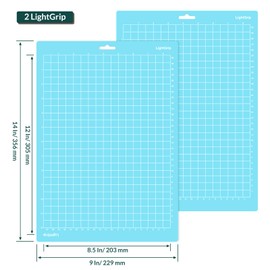 WISYOK 12x8.5 Inch Cutting Mats for Cricut Joy Xtra, 2-Pack Light Grip Reusable Adhesive Mats for Crafts, Quilting, Sewing