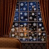 Fassory 93 Pcs Glittering Silver Snowflake Window Stickers, Reusable Winter