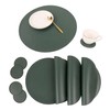 Faux Leather Round Placemats and Coasters, Disko Table Mats and