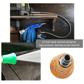 VGOL 5pcs Pressure Washer Nozzle 1/4Inch Quick Connect Nozzle Pressure Washing Tips for Driveways Sidewalks Decks Surfaces Cleaning High Pressure Washer Parts