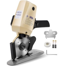 110V Electric Rotary Fabric Cutter Cloth Cutting Machine 4 Inch (100mm) Octagonal Blade Cloth Cutter Electric Scissors With Automatic Sharpener For Multi Layer Carpet Leather