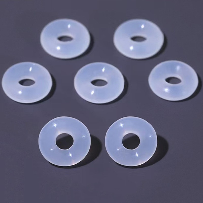 0.28 Inch Silicone Earring Backs Stopper Rings for Piercings, Clear