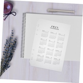 NUOBESTY 10pcs 2025 Frosted Calendar Bezel Weekly Planner Refill 2025 Calendar Planner Refills A5 Binder Planner Inserts Monthly Planner Binder Insert Notebook Paper Dividers Pp Transparent
