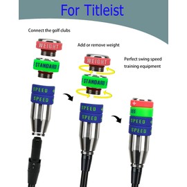Big Crazy Golf Swing Speed Trainer Ajustable, Equipo de Entrenamiento de Golf, Tres Opciones de configuración de Peso, Ayuda de Entrenamiento de Golf Tempo Conecta Tus Palos de Golf para Titleist