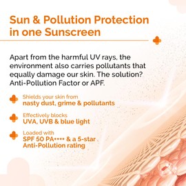 The Derma Co 1% Hyaluronic Sunscreen Aqua Gel with SPF 50 & PA++++ | Broad Spectrum UVA/B & Blue Light Protection | Suits Oily to Normal Skin | 2.82 Oz/80 g
