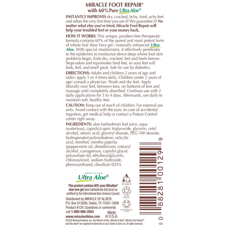 Miracle of Aloe 's Miracle Crema reparadora de manos