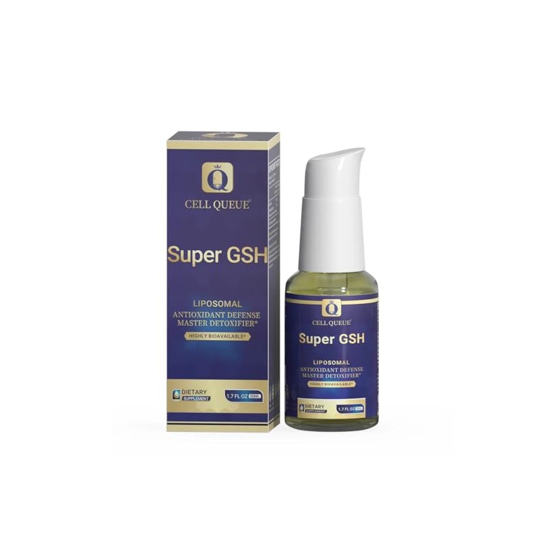 Cellqueue Super GSH Liposomal Antioxidant Defense Supplement, 1.7 fl oz