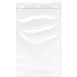 Plymor 4" x 6" (Pack of 100), 4 Mil with Hang-Hole Heavy Duty Zipper Reclosable Plastic Bags
