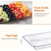 Gikisla Plastic Serving Platters Set of 6, Large Clear Plastic