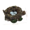 IWOWHERO 6 Pack Simulated Bird's Nest Ornaments Resin Craft for
