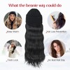S-noilite Beanie Wig Hair Extensions,18 Inch Long Wavy Hair Extensions