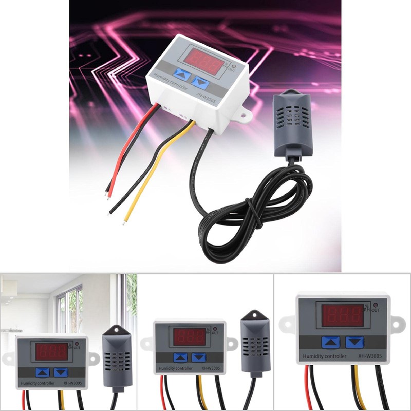 TKSE Digital Hygrometer, XH-W3005 Digital Hygrometer Switch Controller Humidity Sensor