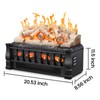 21 Inches Electric Fireplace Insert Log Heater, 5 Flame Brightness,