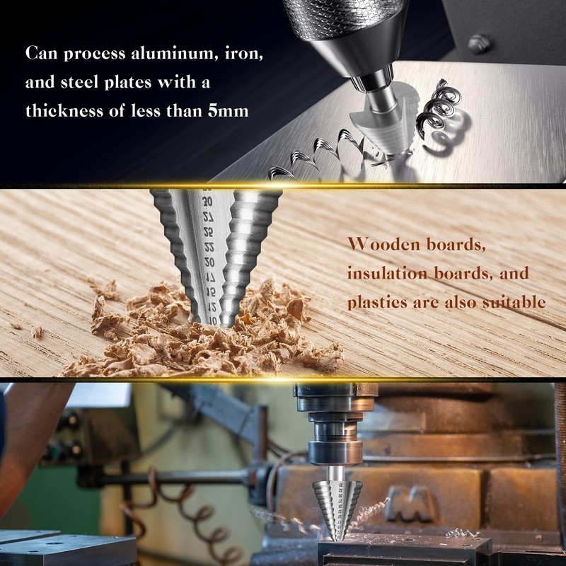 HSS Step Drill 10 mm Shank Taper Drill Bit Peeling