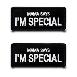 Mama Says I'M Special Funny Flag Patch Embroidered Badge Patch with Velcro Tactical Military Patch Applique for Clothing Bags Vest Jacket Backpacks Pack of 2