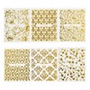 HappyHome Nail Stickers, Just Stick, Gold, Flower, Lace, Botanical, Random,