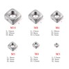 Ymaiss 240pcs Metric 304 Stainless Steel Square Nuts Assortment Kit,