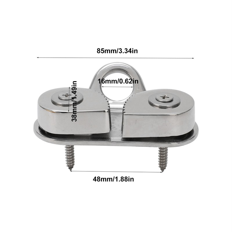 316 Stainless Steel Cam Cleat Rust Proof Fairlead Leading Ring