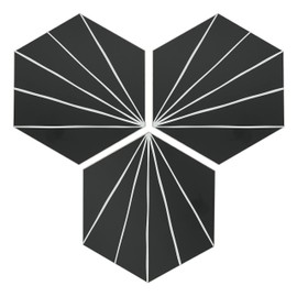 INNO STICKERS 6"x7" Peel and Stick Backsplash Tile Sticker,Flower Vintage Self-Adhesive Wall Tile for Living Room,Kitchen,Bathroom(Black,45)