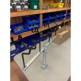 Reel Fisherman 24" T-bar with seat pedestal post and heavy duty base & 4- 45 Degree Rod holders