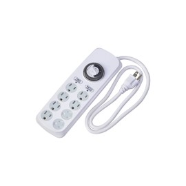Woods 22575WD Indoor 8-Outlet Power Strip with Built-In Mechanical Timer, 8 Grounded Outlets