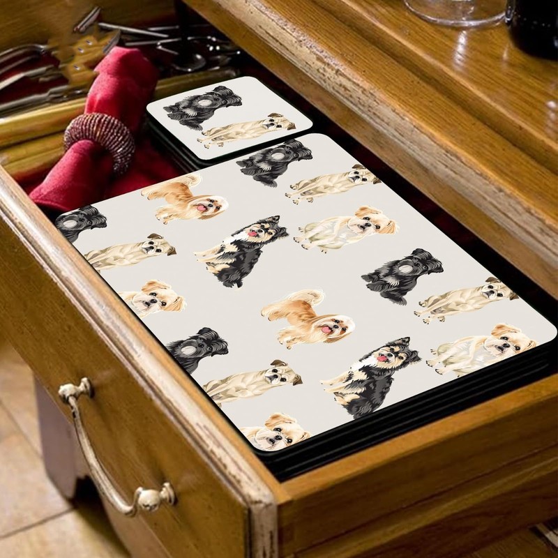 Placemats and Coasters Set 8-Piece (4+4) – Heat-Resistant, Waterproof, Non-Slip
